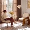 imageNICETOWN Linen Curtains Back Tab 90 Inch Long 2 Panels Set for Living Room 42 Wide Thick Flax Linen Blend Privacy Window Drapes Rod Pocket amp Back Tab with Light Filtering for BedroomTerracotta