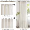 imageNICETOWN Linen Curtains Back Tab 90 Inch Long 2 Panels Set for Living Room 42 Wide Thick Flax Linen Blend Privacy Window Drapes Rod Pocket amp Back Tab with Light Filtering for BedroomCream