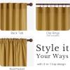 imageNICETOWN Linen Curtains Back Tab 90 Inch Long 2 Panels Set for Living Room 42 Wide Thick Flax Linen Blend Privacy Window Drapes Rod Pocket amp Back Tab with Light Filtering for BedroomGold Brown