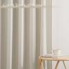 imageNICETOWN Linen Curtains Back Tab 90 Inch Long 2 Panels Set for Living Room 42 Wide Thick Flax Linen Blend Privacy Window Drapes Rod Pocket amp Back Tab with Light Filtering for BedroomBeige