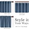 imageNICETOWN Linen Curtains Back Tab 90 Inch Long 2 Panels Set for Living Room 42 Wide Thick Flax Linen Blend Privacy Window Drapes Rod Pocket amp Back Tab with Light Filtering for BedroomStone Blue