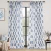 imageNICETOWN Linen Curtains Back Tab 90 Inch Long 2 Panels Set for Living Room 42 Wide Thick Flax Linen Blend Privacy Window Drapes Rod Pocket amp Back Tab with Light Filtering for BedroomZ Blue 1