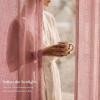 imageNICETOWN Linen Curtains Back Tab 90 Inch Long 2 Panels Set for Living Room 42 Wide Thick Flax Linen Blend Privacy Window Drapes Rod Pocket amp Back Tab with Light Filtering for BedroomPink