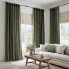 imageNICETOWN Linen Curtains Back Tab 90 Inch Long 2 Panels Set for Living Room 42 Wide Thick Flax Linen Blend Privacy Window Drapes Rod Pocket amp Back Tab with Light Filtering for BedroomGreyish Moss