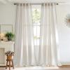 imageNICETOWN Linen Curtains Back Tab 90 Inch Long 2 Panels Set for Living Room 42 Wide Thick Flax Linen Blend Privacy Window Drapes Rod Pocket amp Back Tab with Light Filtering for BedroomLinen