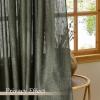 imageNICETOWN Linen Curtains Back Tab 90 Inch Long 2 Panels Set for Living Room 42 Wide Thick Flax Linen Blend Privacy Window Drapes Rod Pocket amp Back Tab with Light Filtering for BedroomGreyish Moss