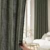 imageNICETOWN Linen Curtains Back Tab 90 Inch Long 2 Panels Set for Living Room 42 Wide Thick Flax Linen Blend Privacy Window Drapes Rod Pocket amp Back Tab with Light Filtering for BedroomGreyish Moss