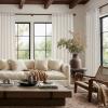 imageNICETOWN Linen Curtains Back Tab 90 Inch Long 2 Panels Set for Living Room 42 Wide Thick Flax Linen Blend Privacy Window Drapes Rod Pocket amp Back Tab with Light Filtering for BedroomFog Grey