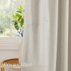 imageNICETOWN Linen Curtains Back Tab 90 Inch Long 2 Panels Set for Living Room 42 Wide Thick Flax Linen Blend Privacy Window Drapes Rod Pocket amp Back Tab with Light Filtering for BedroomBeige