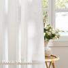 imageNICETOWN Linen Curtains Back Tab 90 Inch Long 2 Panels Set for Living Room 42 Wide Thick Flax Linen Blend Privacy Window Drapes Rod Pocket amp Back Tab with Light Filtering for BedroomPure White