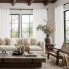 imageNICETOWN Linen Curtains Back Tab 90 Inch Long 2 Panels Set for Living Room 42 Wide Thick Flax Linen Blend Privacy Window Drapes Rod Pocket amp Back Tab with Light Filtering for BedroomSnow White