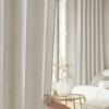 imageNICETOWN Linen Curtains Back Tab 90 Inch Long 2 Panels Set for Living Room 42 Wide Thick Flax Linen Blend Privacy Window Drapes Rod Pocket amp Back Tab with Light Filtering for BedroomBurlywood Birch