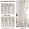 imageNICETOWN Linen Curtains Back Tab 90 Inch Long 2 Panels Set for Living Room 42 Wide Thick Flax Linen Blend Privacy Window Drapes Rod Pocket amp Back Tab with Light Filtering for BedroomLinen