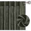 imageNICETOWN Linen Curtains Back Tab 90 Inch Long 2 Panels Set for Living Room 42 Wide Thick Flax Linen Blend Privacy Window Drapes Rod Pocket amp Back Tab with Light Filtering for BedroomGreyish Moss