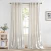 imageNICETOWN Linen Curtains Back Tab 90 Inch Long 2 Panels Set for Living Room 42 Wide Thick Flax Linen Blend Privacy Window Drapes Rod Pocket amp Back Tab with Light Filtering for BedroomLinen