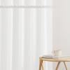 imageNICETOWN Linen Curtains Back Tab 90 Inch Long 2 Panels Set for Living Room 42 Wide Thick Flax Linen Blend Privacy Window Drapes Rod Pocket amp Back Tab with Light Filtering for BedroomWhite