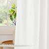 imageNICETOWN Linen Curtains Back Tab 90 Inch Long 2 Panels Set for Living Room 42 Wide Thick Flax Linen Blend Privacy Window Drapes Rod Pocket amp Back Tab with Light Filtering for BedroomWhite