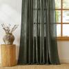 imageNICETOWN Linen Curtains Back Tab 90 Inch Long 2 Panels Set for Living Room 42 Wide Thick Flax Linen Blend Privacy Window Drapes Rod Pocket amp Back Tab with Light Filtering for BedroomGreyish Moss