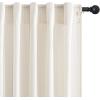 imageNICETOWN Linen Curtains Back Tab 90 Inch Long 2 Panels Set for Living Room 42 Wide Thick Flax Linen Blend Privacy Window Drapes Rod Pocket amp Back Tab with Light Filtering for BedroomCream
