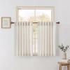 imageNICETOWN Linen Curtains Back Tab 90 Inch Long 2 Panels Set for Living Room 42 Wide Thick Flax Linen Blend Privacy Window Drapes Rod Pocket amp Back Tab with Light Filtering for BedroomLinen