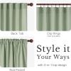imageNICETOWN Linen Curtains Back Tab 90 Inch Long 2 Panels Set for Living Room 42 Wide Thick Flax Linen Blend Privacy Window Drapes Rod Pocket amp Back Tab with Light Filtering for BedroomSage Green