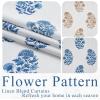 imageNICETOWN Linen Curtains Back Tab 90 Inch Long 2 Panels Set for Living Room 42 Wide Thick Flax Linen Blend Privacy Window Drapes Rod Pocket amp Back Tab with Light Filtering for BedroomZ Blue 1