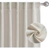 imageNICETOWN Linen Curtains Back Tab 90 Inch Long 2 Panels Set for Living Room 42 Wide Thick Flax Linen Blend Privacy Window Drapes Rod Pocket amp Back Tab with Light Filtering for BedroomBurlywood Birch