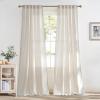 imageNICETOWN Linen Curtains Back Tab 90 Inch Long 2 Panels Set for Living Room 42 Wide Thick Flax Linen Blend Privacy Window Drapes Rod Pocket amp Back Tab with Light Filtering for BedroomLinen