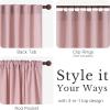 imageNICETOWN Linen Curtains Back Tab 90 Inch Long 2 Panels Set for Living Room 42 Wide Thick Flax Linen Blend Privacy Window Drapes Rod Pocket amp Back Tab with Light Filtering for BedroomPink