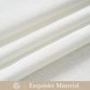 imageNICETOWN Linen Curtains Back Tab 90 Inch Long 2 Panels Set for Living Room 42 Wide Thick Flax Linen Blend Privacy Window Drapes Rod Pocket amp Back Tab with Light Filtering for BedroomPure White