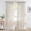 imageNICETOWN Linen Curtains Back Tab 90 Inch Long 2 Panels Set for Living Room 42 Wide Thick Flax Linen Blend Privacy Window Drapes Rod Pocket amp Back Tab with Light Filtering for BedroomLinen