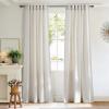 imageNICETOWN Linen Curtains Back Tab 90 Inch Long 2 Panels Set for Living Room 42 Wide Thick Flax Linen Blend Privacy Window Drapes Rod Pocket amp Back Tab with Light Filtering for BedroomLinen