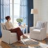 imageNICETOWN Linen Curtains Back Tab 90 Inch Long 2 Panels Set for Living Room 42 Wide Thick Flax Linen Blend Privacy Window Drapes Rod Pocket amp Back Tab with Light Filtering for BedroomStone Blue