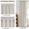 imageNICETOWN Linen Curtains Back Tab 90 Inch Long 2 Panels Set for Living Room 42 Wide Thick Flax Linen Blend Privacy Window Drapes Rod Pocket amp Back Tab with Light Filtering for BedroomFog Grey