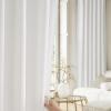imageNICETOWN Linen Curtains Back Tab 90 Inch Long 2 Panels Set for Living Room 42 Wide Thick Flax Linen Blend Privacy Window Drapes Rod Pocket amp Back Tab with Light Filtering for BedroomSnow White