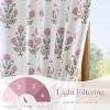 imageNICETOWN Linen Curtains Back Tab 90 Inch Long 2 Panels Set for Living Room 42 Wide Thick Flax Linen Blend Privacy Window Drapes Rod Pocket amp Back Tab with Light Filtering for BedroomZ Pink 2