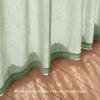 imageNICETOWN Linen Curtains Back Tab 90 Inch Long 2 Panels Set for Living Room 42 Wide Thick Flax Linen Blend Privacy Window Drapes Rod Pocket amp Back Tab with Light Filtering for BedroomSage Green