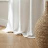 imageNICETOWN Linen Curtains Back Tab 90 Inch Long 2 Panels Set for Living Room 42 Wide Thick Flax Linen Blend Privacy Window Drapes Rod Pocket amp Back Tab with Light Filtering for BedroomPure White