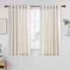 imageNICETOWN Linen Curtains Back Tab 90 Inch Long 2 Panels Set for Living Room 42 Wide Thick Flax Linen Blend Privacy Window Drapes Rod Pocket amp Back Tab with Light Filtering for BedroomLinen