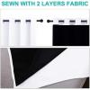 imageNICETOWN Pure White 100 Blackout Lined Curtains 1 Pair 37 Width x 40 Length Each Panel 2 Thick Layers Narrow Wide Window Treatment Panels Thermal Insulated Drapes for Kitchen Small Window
