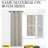 imageNICETOWN Room Darkening Curtain Panels for Living Room Thermal Insulated Grommet Room Darkening DraperiesDrapes for Window Natural 2 Panels W29 x L45 Inch