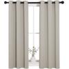 imageNICETOWN Room Darkening Curtain Panels for Living Room Thermal Insulated Grommet Room Darkening DraperiesDrapes for Window Natural 2 Panels W29 x L45 Inch