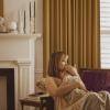 imageNICETOWN Sage Green Velvet Curtains Long Drapes Living Room Office Luxury Bedroom Room Darkening Velvet Curtains Rod Pocket Velvet Curtains 84 Long 52 inches Wide Set of 2Gold Brown