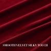 imageNICETOWN Sage Green Velvet Curtains Long Drapes Living Room Office Luxury Bedroom Room Darkening Velvet Curtains Rod Pocket Velvet Curtains 84 Long 52 inches Wide Set of 2Red