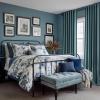imageNICETOWN Sage Green Velvet Curtains Long Drapes Living Room Office Luxury Bedroom Room Darkening Velvet Curtains Rod Pocket Velvet Curtains 84 Long 52 inches Wide Set of 2Greyish Blue