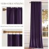 imageNICETOWN Sage Green Velvet Curtains Long Drapes Living Room Office Luxury Bedroom Room Darkening Velvet Curtains Rod Pocket Velvet Curtains 84 Long 52 inches Wide Set of 2Purple