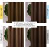 imageNICETOWN Sage Green Velvet Curtains Long Drapes Living Room Office Luxury Bedroom Room Darkening Velvet Curtains Rod Pocket Velvet Curtains 84 Long 52 inches Wide Set of 2Brown