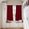 imageNICETOWN Sage Green Velvet Curtains Long Drapes Living Room Office Luxury Bedroom Room Darkening Velvet Curtains Rod Pocket Velvet Curtains 84 Long 52 inches Wide Set of 2Red