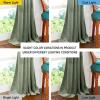 imageNICETOWN Sage Green Velvet Curtains Long Drapes Living Room Office Luxury Bedroom Room Darkening Velvet Curtains Rod Pocket Velvet Curtains 84 Long 52 inches Wide Set of 2Sage Green