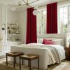 imageNICETOWN Sage Green Velvet Curtains Long Drapes Living Room Office Luxury Bedroom Room Darkening Velvet Curtains Rod Pocket Velvet Curtains 84 Long 52 inches Wide Set of 2Red